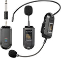 Depusheng 2.4G Wireless Microphone Headset,Lavalier and Handheld Mic 160ft Range,with 1/8''&1/4'' Plug for PA System,Voice Amplifier by Depusheng