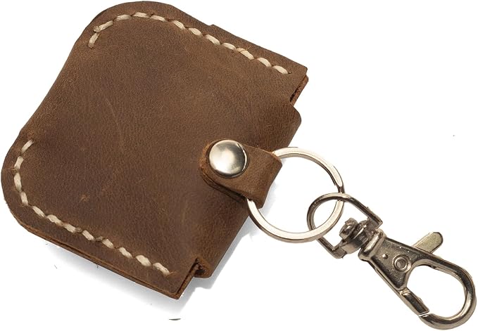 Premium Handcrafted Brown Leather Memory Card Holder Case with Snap Closure Organize SD, MicroSD Cards & Adapters Durable Storage for Photographers, Videographers & Digital Media Enthusiasts (Brown) - Image 6