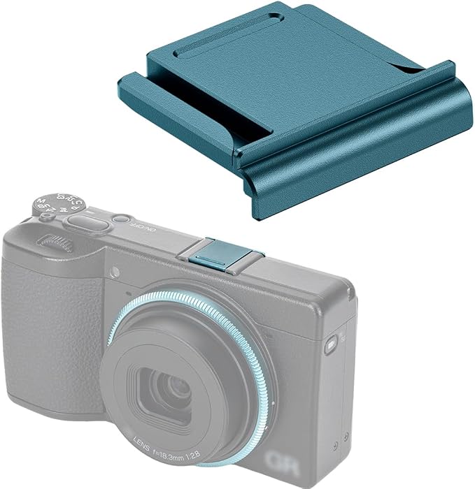 JJC Blue Camera Shoe Cover for Ricoh GR IV GRIV GR4 GR IV HDF GR IV Monochrome, Replaces GK-2 Shoe Cover, Flash Hot Shoe Cover Cap for GR IV GRIV GR4 by JJC