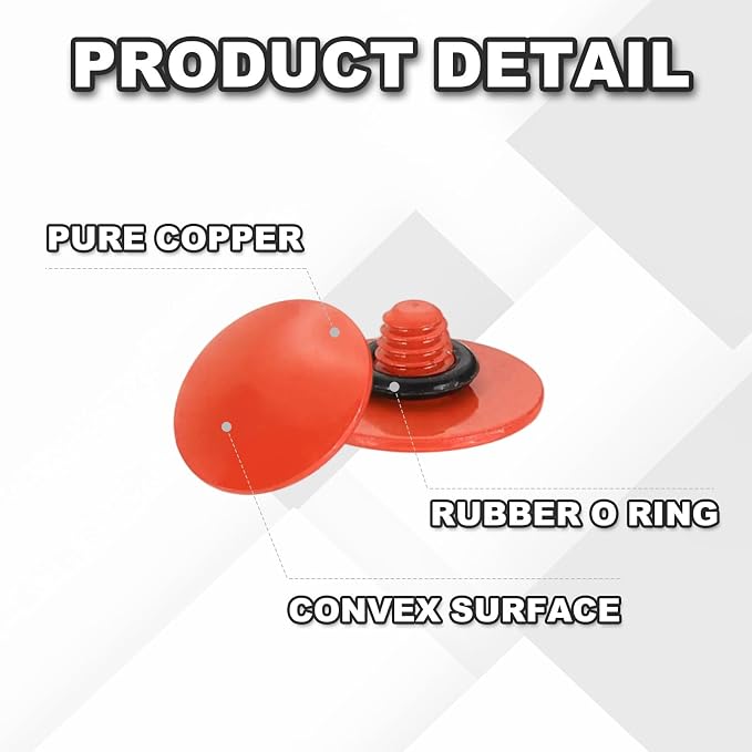 PATIKIL Camera Shutter Button, 3 Pack 10mm Convex Surface Shutter Release Buttons Pure Copper Camera Button for Nikon for Fujifilm for Leica DSLR/SLR, Orange - Image 3