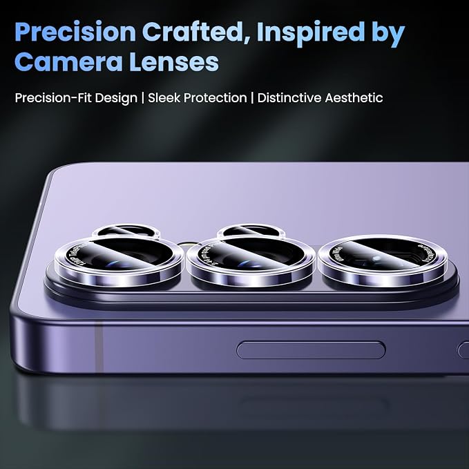 Uyiton for Samsung Galaxy S26 Ultra Camera Lens Protector, Unique Design | Case-Friendly, Ultra-Thin, Military-Grade Sapphire Glass with Aluminum Metal Rear Camera Screen Cover, Transparent - Image 3