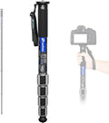 LEOFOTO Camera Monopod Carbon Fiber Portable Compact Lightweight Travel Monopod with Wrist Strap, Silicone Handle, Twist Locks, 5-Section up to 185cm, Max Load 25kg(MPQ-405C) by TAKINGITFURTHER-LEOFOTO