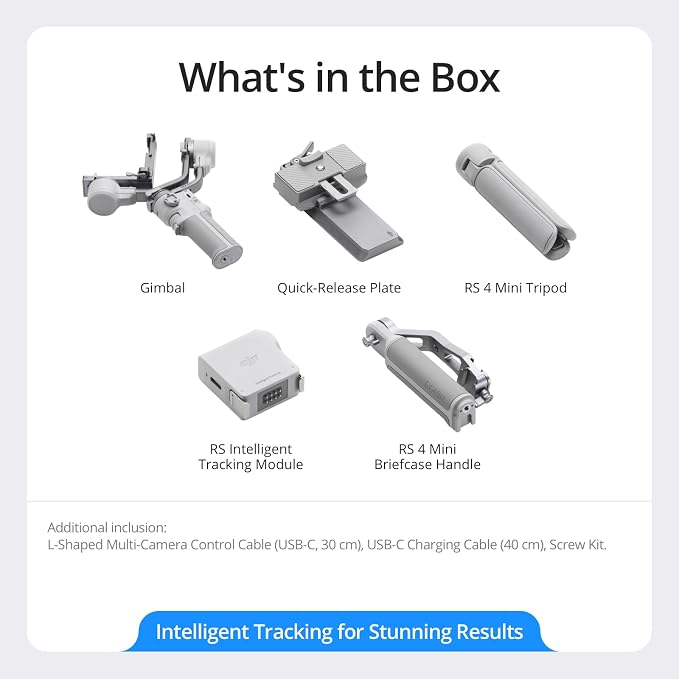DJI RS 4 Mini Combo, Gimbal Stabilizer, Canon/Sony/Nikon/Fujifilm | Intelligent Tracking Module, Briefcase Handle, 3rd-Gen Native Vertical Shooting, Teflon Enhanced Balancing - Image 6