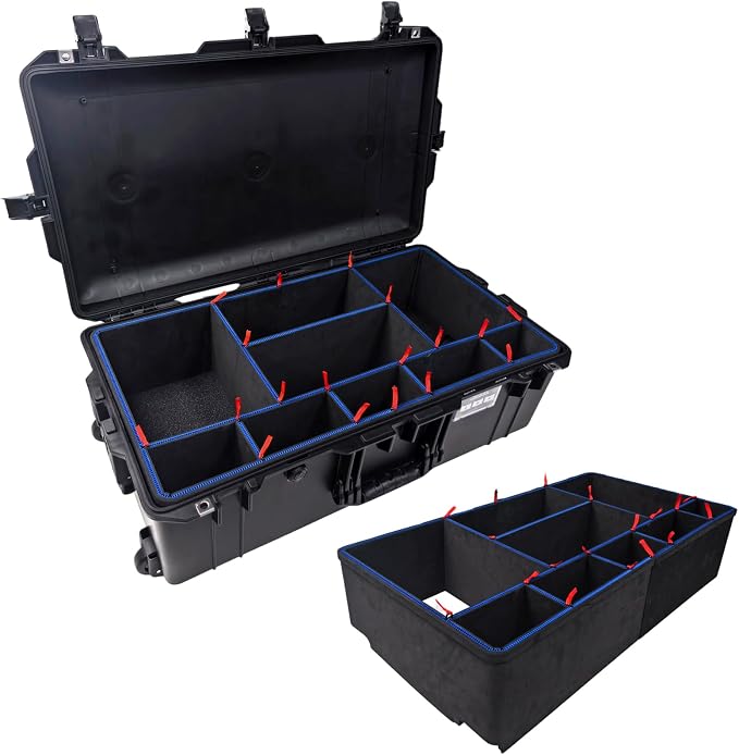 LAFENLIN DIY Divider System for Pelican 1615 Case, U-Clips & Red Tabs | Professional Divider with U-clips & Red Pull Tabs, Utility Knife.Customizable for Tools,Cameras,Medical,Tactical Gear-NO CASE by LAFENLIN-HardCaseLock