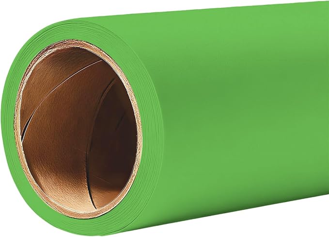 YSKE-Seamless Green Paper Backdrop Roll for Photography,Photo Background,and Photoshoot Cover–Roll of Paper with Backdrop Cover for Background Stand,Thick Anti-Wrinkle Matte(53''x16.4'Green) by YSKE