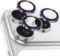 Meshine for iPhone 17 Pro/17 Pro Max Camera Lens Protector,Scratch Proof,Strong Adsorption,9H Hardness with Metal Ring Camera Cover,Ultra Thin Case Friendly, Accessories Lens Protector,Deep Purple by Meshine