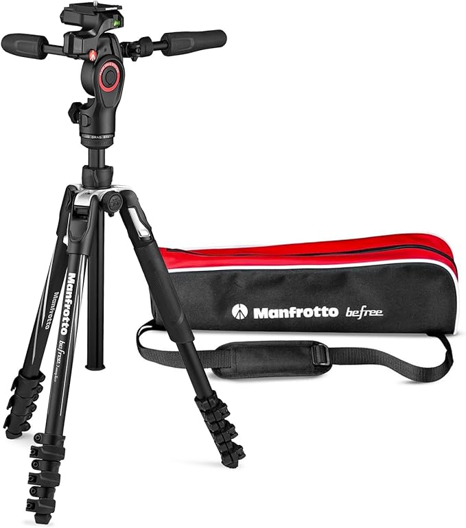 Manfrotto Befree 3-Way Live Advanced Tripod Kit, Tripod and Fluid Head in Aluminum for Cameras and Camcorders up to 6 kg, Ultra-Compact, Photography Accessories for Content Creation, Photo and Video | Camcorders up to 6 kg, Photography Accessories for ... by Unknown