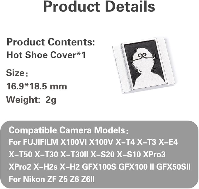 Camera hot Shoe Cover for Nikon z9 z8 z7 z50 z30 zf d3500 d810 for Fuji X100VI X100V X-M5 X-E5 X-T30 (dasheng1) - Image 9