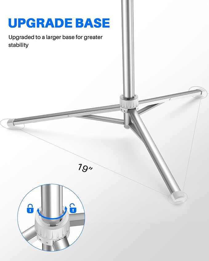 67" Phone Tripod, MIIASI Extendable Tripod for iPhone, Selfie Stick with Remote and Phone Holder, Compatible with iPhone/Android/Camera, Light Stand - Image 3