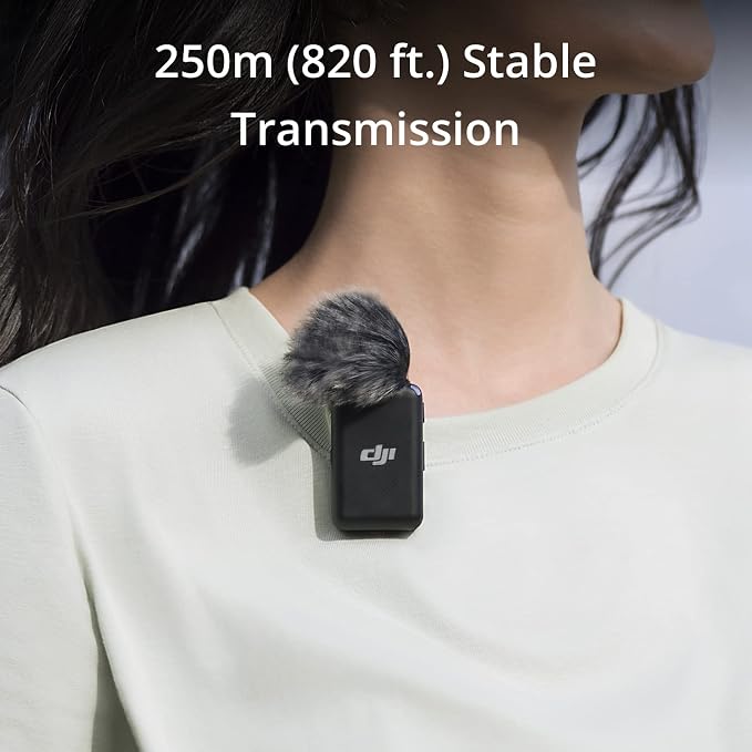 DJI Mic (2 TX + 1 RX + Charging Case), Wireless Lavalier Microphone, 250m (820 ft.) Range, 15-Hour Battery, Noise Cancellation Wireless Microphone for PC, iPhone, Record Interview, YouTube, Black | 15-Hour Battery, Easy for carrying and instant use wit... - Image 3