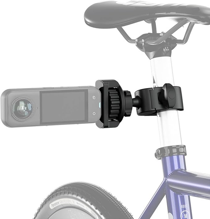 JJC Bike Pole Mount for Insta360 X5 X4 Air X3,with Ball Head | Handlebar Bike Pole Mount Clamp Mount,Lightweight ABS Crab Clamp for Round Pipe Tube Desk for DJI Osmo 360 Xtra 360 Gorpo Max - Image 4