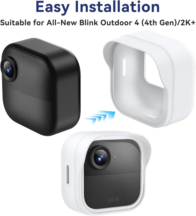 Silicone Case Cover for Blink Outdoor 4/2K+, Weatherproof Silicone Cover Skin Provides Full Camera Protection, for All-New Blink Outdoor 4/2K+ Home Security Camera (White) - Image 4