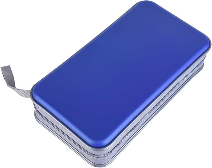 alavisxf xx CD Case, 96 Capacity Hard Plastic Organizer Wallet for Car | CD DVD Holder, Portable Hand Strap, Zipper Closure, Anti-Slip Scratch-Resistant Sleeves, Disc Storage, for Home Office Travel - Image 5