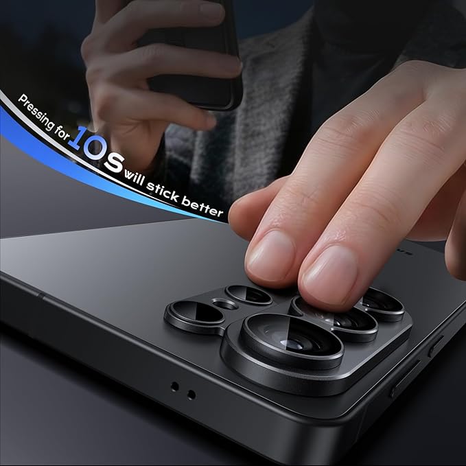 WSKEN for Samsung Galaxy S26 Ultra Camera Lens Protector - Full Coverage | Military Grade Shatterproof, Matte Alloy, Tempered Glass Rear Camera Screen Protector for Galaxy S26 Ultra, Black - Image 5