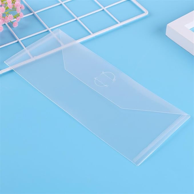CYFUN DESIGN 30 Pieces Clear Stamp and Die Storage Bag, Resealable Plastic Die Storage Pocket Large Die Cuts Stencil Storage Pockets for Card Making DIY Scrapbooking,9.4x3.9 Inch - Image 5