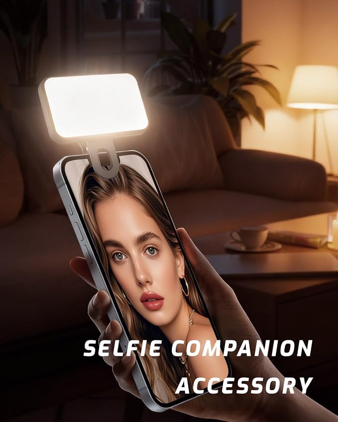 Portable Selfie Light for iPhone: Rechargeable Phone Fill Lights, Ring Light for Camera Picture, Makeup Photo, Video Conferences, Laptop Use, Zoom Meetings, TikTok, Vlog Photography - Image 3