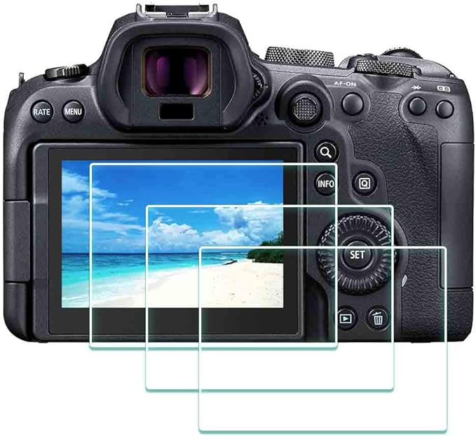 ULBTER Screen Protector for Canon EOS R7/R6 Mark III II I EOS R6 V [3 Pack] | Tempered Glass for EOS R6 V RV EOS R6 EOS R6V 9H EOSR6 EOSR7 0.3mm 9H Hardness Anti-Scrach Anti-Bubble by ULBTER