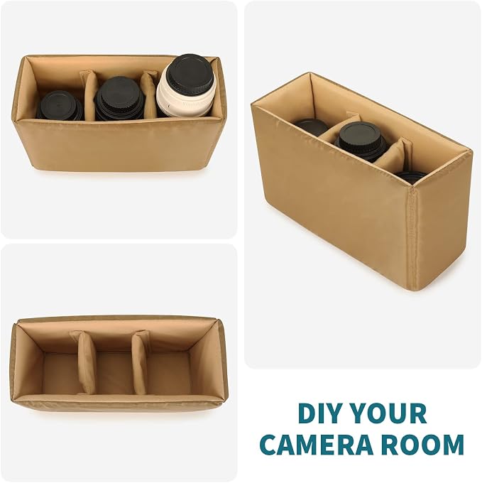 G-raphy Camera Insert Bag Case Camera Divider Inserts for Backpack DSLR Organizer Portable for DSLR SLR Cameras, Lenses, Flashes- Make Your Own Camera Bag - Image 4