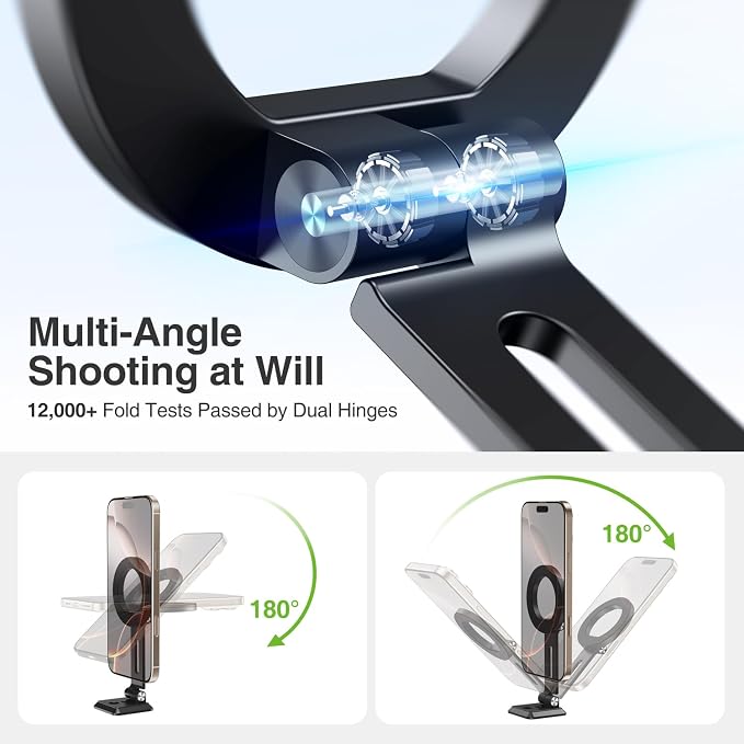 elitehood Magnetic Phone Tripod Mount with Arca Port & 1/4-20 for Magsafe | Aluminum Adjustable iPhone Tripod Mount Attachment for Professional Camera Tripod Video Recording, Streaming, Vlogging - Image 4
