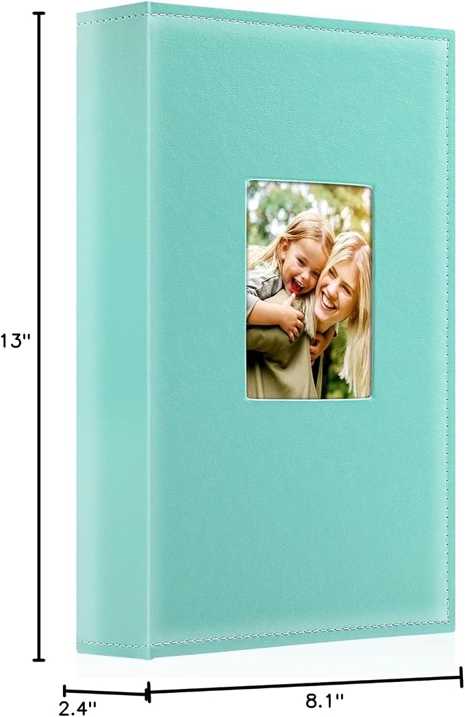 Ywlake Photo Album 4x6 300 Pockets, Leather Photo Albums Holds 300 Horizontal Only Pictures Teal - Image 7