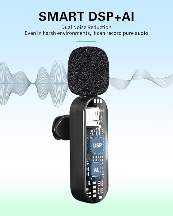 4 Packs Wireless Lavalier Mic for iPhone Android Camera | Professional Wireless Mini Microphone for 4-Person Video Recording, Podcasts, Vlogs, YouTube, TikTok and Computers - Image 3