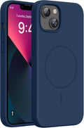 Miracase Silicone & Magnetic for iPhone 13 Case, Dark Blue | Compatible with MagSafe, Soft Microfiber Lining, Premium Silicone Cover Shockproof Drop Protection Phone Case for 13 by Miracase