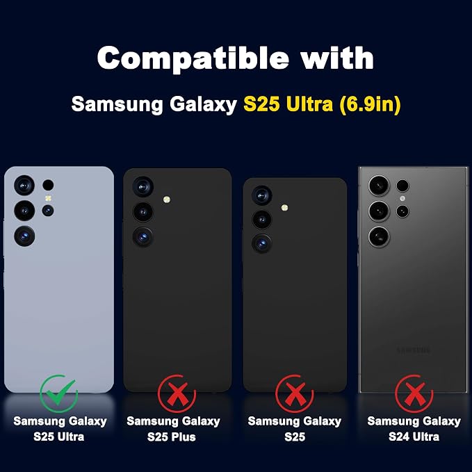 YWXTW 3 Pack Camera Lens Protector for Samsung Galaxy S25 Ultra 6.8 Inch, 9H Tempered Glass Ultra HD [No Impact on Night Shots] S25 Ultra Lens Protector, Anti-Scratch No Bubbles - Image 2