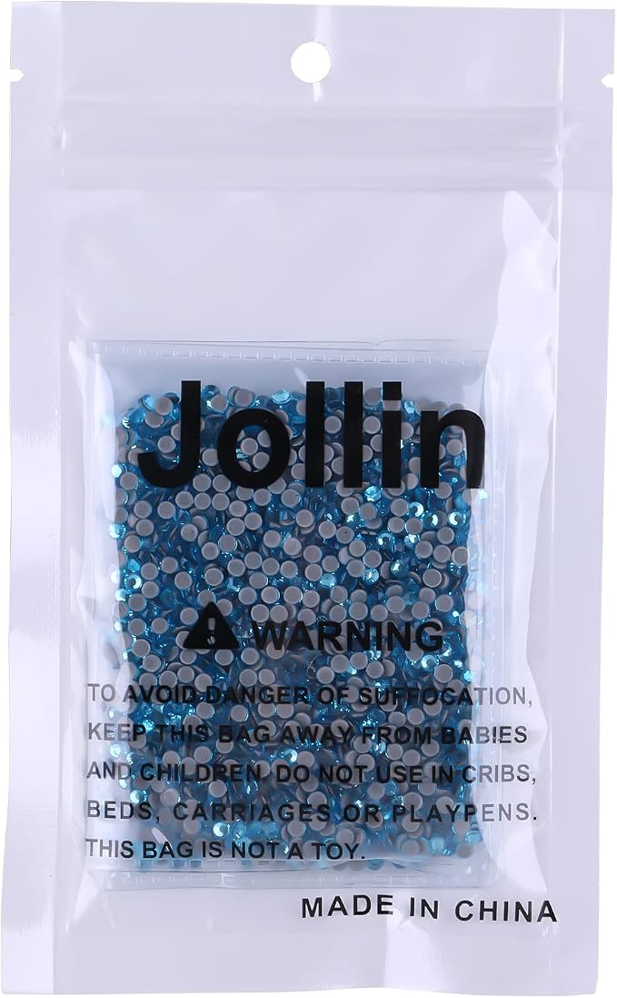 Jollin Hotfix Rhinestones Flatback Crystal Gems 2.8mm SS10, Aquamarine | 2880pcs Hot Fix Crystals Glass Rhinestones for Bedazzling, Crafting, Clothes, Shoes & Accessories DIY Decoration - Image 7