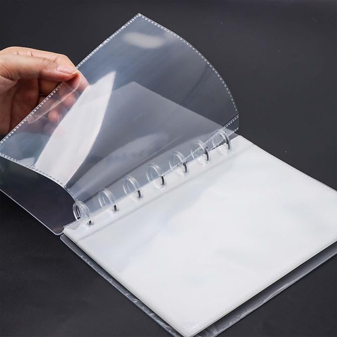 Mogoostry Clear Discbound Album Sheet Protectors 7 Discs 5 x 7 Inch Pocket Inner Page Plastic Protective Sleeves Organizer - Image 4