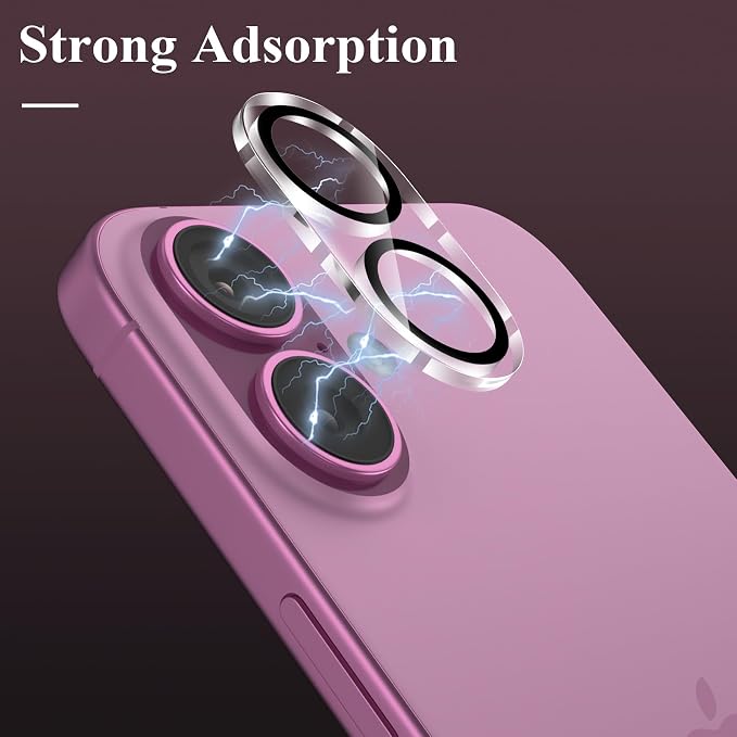 YWXTW [5 Pack Designed for iPhone 16 Camera Lens Protector, for iPhone 16 Plus Camera Lens Protector, Night Shooting Mode, Anti Scratch HD Clear 9H Hardness Tempered Glass - Image 4