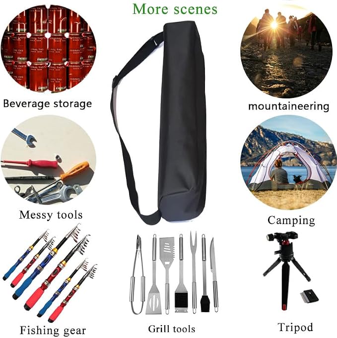 Multi-Function Sports Travel Bag - Heavy Duty Waterproof Duffle for Camping Gear, Photography Equipment, Grill Tools, Beverage & Art Supplies Organizer (33''(L) x3.9''(H)) - Image 6