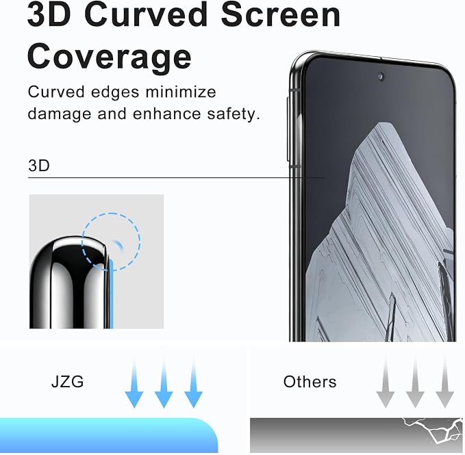 3 Pack Screen Protector for Google Pixel 8 Pro Tempered Glass | Supports Ultrasonic Fingerprint Unlocking, Featuring Anti-Scratch 9H Hardness & Easy Alignment Kit - Image 6