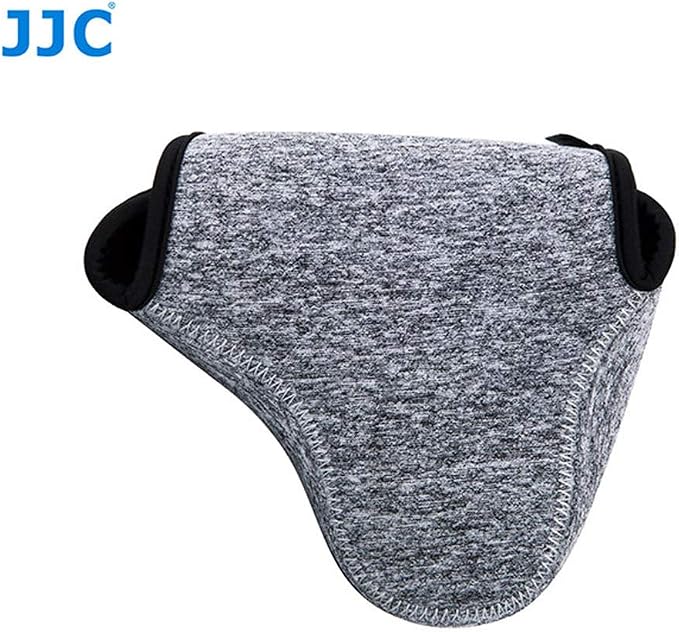 JJC Grey Ultra Light Neoprene Camera Case for Sony a6600 a6500 a6400 a6300 a6100 a6000 a5100 +18-55mm/E 50mm F1.8 Lens, Pouch Bag for Fuji X-T30 X-T20 X-T10 +16-50mm, Canon PowerShot SX530 SX540 G3X - Image 5