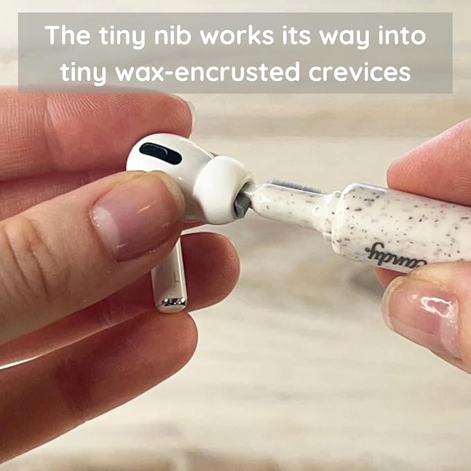 Tech Candy Teenie Weenie Earbud Cleanie Earbuds Cleaning Kit - Crud-Removing Multi Tool, Compatible with AirPods, Nib, Soft Brush, Flocking Sponge, Cleaner for Charging Case, Phone, Camera, Pen Shaped - Image 3