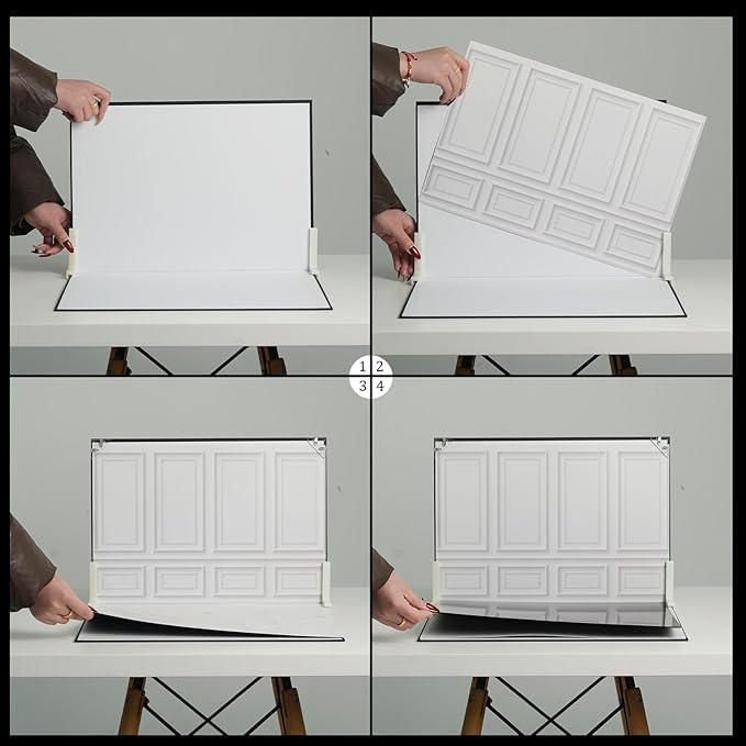 Food Photography Backdrops, 10 Pcs 20 Patterns | Gloss Black Acrylic, Photo Backdrop Board, Waterproof, Tabletop Small Shooting Kit - Image 6