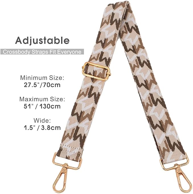 Replacement Purse Strap Shoulder Strap Adjustable Crossbody Strap for Women Crossbody Wide Shoulder Bag - Image 2
