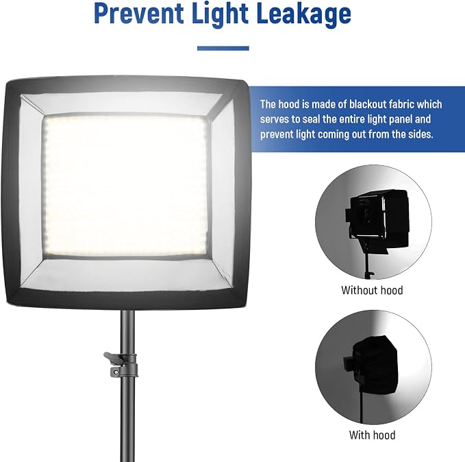 NEEWER 12.2"x11.4" Foldable Softbox Diffuser with Grid and Bag for NL660/SNL660/RGB660/RGB660 Pro/RGB660 PRO II LED Video Light Panel, Studio Photo Portrait Photography YouTube Video Soft Lighting | 12.2"x11.4", Foldable, LED Video Light Panel Diffuser... - Image 4