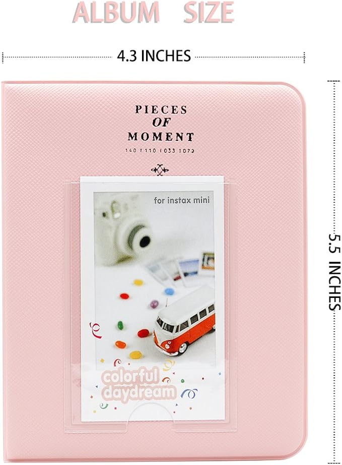 Ablus 64 Pockets Photo Album for Fujifilm Instax Mini 11 90 70 50S 26 25 9 8 8+ 7S Instant Camera, Polaroid Snap Z2300 PIC-300P Film & Kpop Photocards (Pink 2) - Image 2