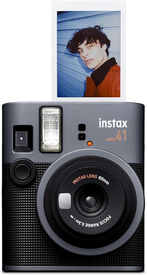Fujifilm Instax Mini 41 Instant Camera Vintage Black. + Fujifilm Value Pack (40 Sheets) + Shutter Accessories Bundle, Includes Vintage Style Compatible Carrying Case, Black Photo Album 64 Pockets - Image 3
