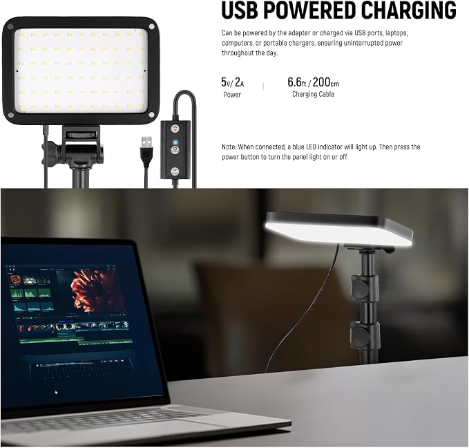 NEEWER Basics LED Video Light Panel Lighting Kit, Bi Color Dimmable Portable Studio Lights with Tripod Stand & Filters, 3200K~5600K CRI 95 750lux for Photography Video Recording Live Streaming, BP66 - Image 7