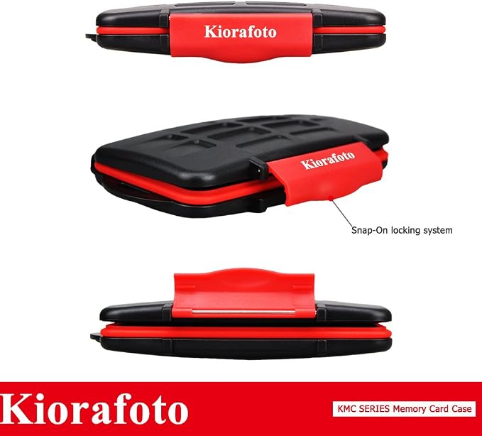 Kiorafoto 6 CF Card Slots Professional Water-Resistant Anti-Shock Compact Flash Card Holder Case Storage Compact Flash Memory Card Protector Wallet with Carabiner | Anti-Shock,Memory Card Holder Storage Carring Case for 6 Compact Flash CF Cards,Hard Sh... - Image 8