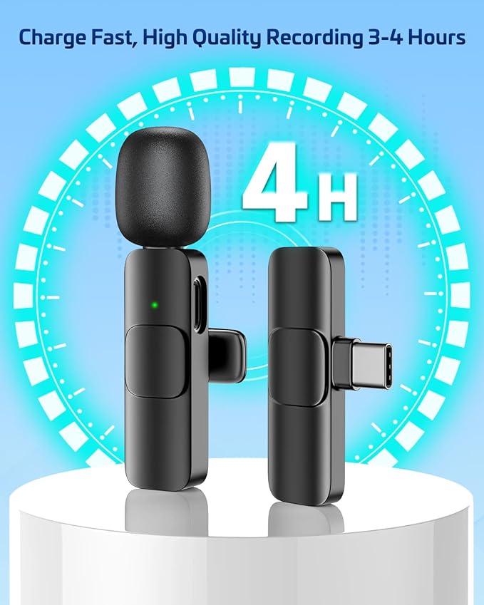 Wireless Lavalier Lapel Microphone for iPhone – Mini Bluetooth Mic with Reverb, Portable Clip-on Mic for Video Recording, Vlogging, Podcast, Interviews, TikTok, YouTube - Image 6