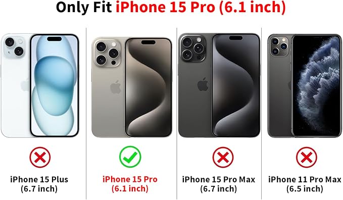 Cute Black Cheetah Print Phone Case for iPhone 15 Pro 6.1" | Aesthetic Leopard Pattern Design Cover Full Camera Lens Protective Shockproof Soft Slim TPU Funda for Men Women Girls - Image 2