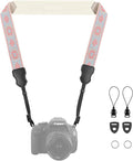 FIEIL Neck Strap Silicone Camera Straps - Padded Camera Strap, 1.5" Wide Adjustable Nylon Shoulder Strap - Compatible with Canon, Nikon, Sony, and More DSLR and Mirrorless Cameras (Blue Pink) by FIEIL