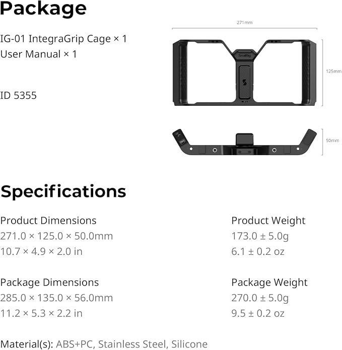 SMALLRIG IG-01 Universal Phone Cage for Short Video Starters, Dual Handgrip Smartphone Video Rig with Cold Shoe Mount, for iPhone 17 16 & Android, for Creators Vlogging-5355 - Image 8