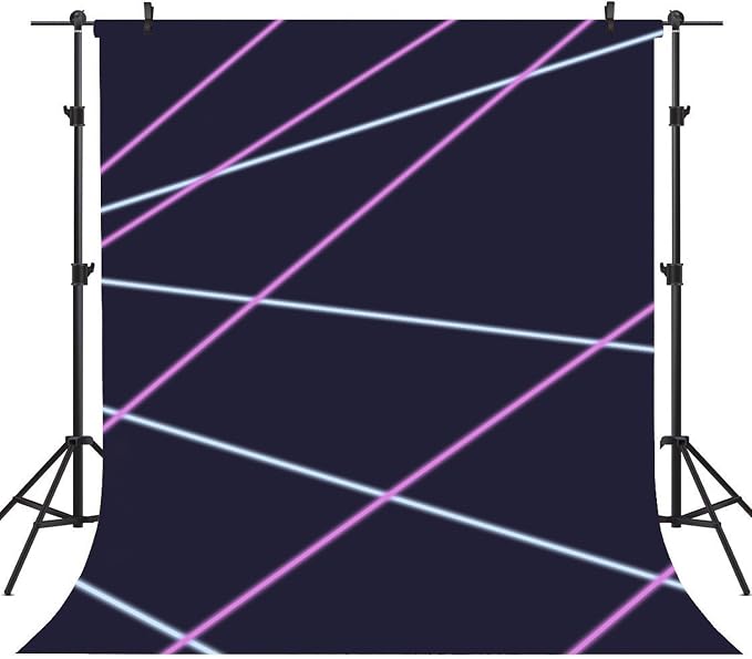 Laser Line Photography Backdrop Neon Laser Tag Birthday Party Night Game On Indoor Photobooth Background Glow Photo Studio Backdrops Fabric 8x10ft by Sensfun