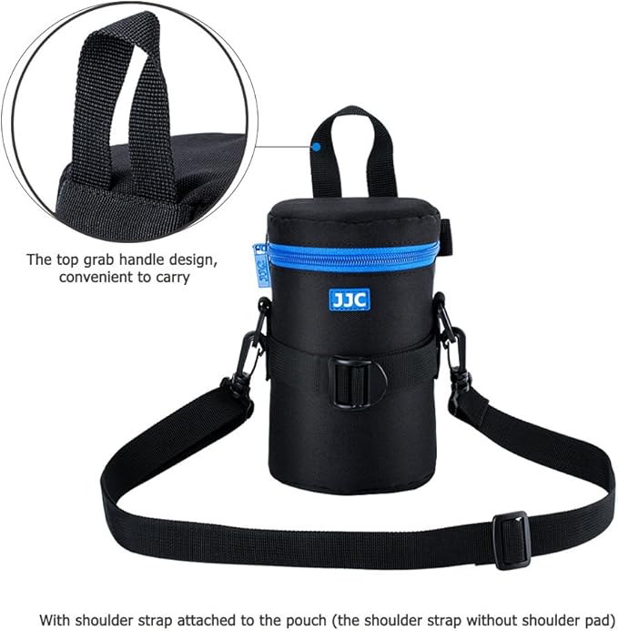 JJC Deluxe Lens Case Pouch Bag for Camera Lens Below 3.15" x 6.1"(D x L) | for Canon EF 75-300mm f4.5-5.6/EF 24-105mm f4L/RF 75-300mm f4-5.6, Nikon AF-S 24-70mm f2.8/70-300mm f4.5-6.3G Lens & More - Image 6