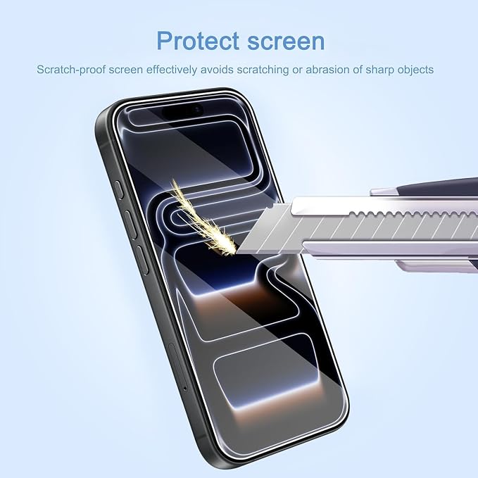 Ailun 3 Pack Screen Protector for iPhone 17 Pro Max, Tempered Glass | 6.9 inch, Installation Frame, Sensor Protection, Dynamic Island Compatible, Case Friendly - Image 5