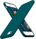 Miracase Silicone for iPhone SE 2022/SE 2020/7/8 Case,Teal | Ultra Slim Cover with Screen Protector, Soft Microfiber Lining, Multi-Color Premium Silicone Shockproof Phone Case by Miracase
