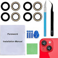 2 Set Back Rear Camera Lens Glass Replacement for iPhone 14 and iPhone 14 Plus with Reparing Toolkit by Perzework